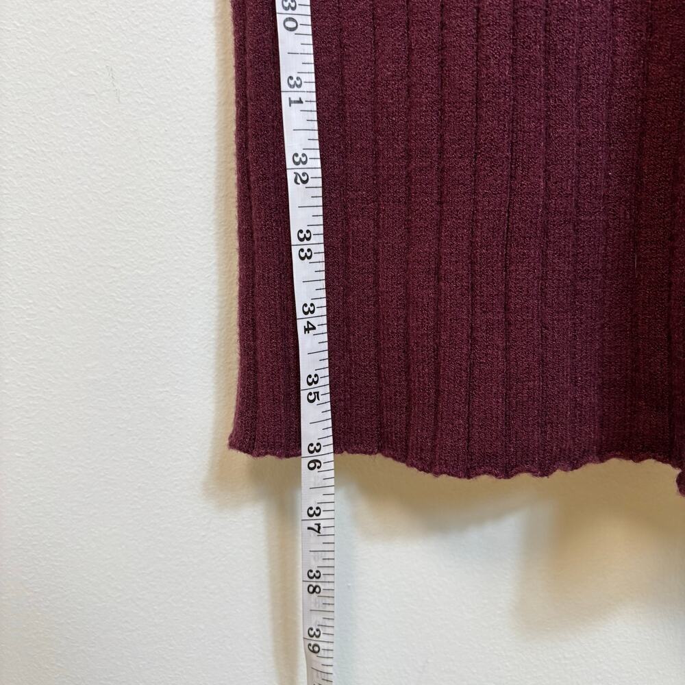 Lane Bryant Rib Sweater A Line Midi Dress Size 10/12 maroon Holiday Fall - Picture 11 of 13